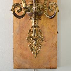 Pair of French Restauration Gilt Bronze Sconces - 4205986