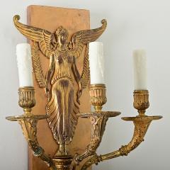 Pair of French Restauration Gilt Bronze Sconces - 4205987