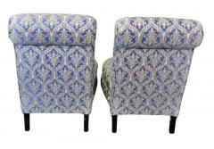 Pair of French Scrolled Back Napoleon III Slipper Chairs - 3662614