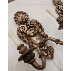 Pair of French Silver Gilt Wall Sconces - 3278580