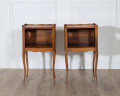 Pair of French Solid Walnut Bedside Tables with Heart Cutouts 20th Century - 4282369