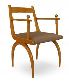 Pair of French Sycamore Arm Chairs - 1378419