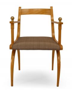 Pair of French Sycamore Arm Chairs - 1378423