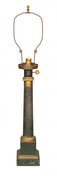 Pair of French Tole Columnar Table Lamps - 4131125