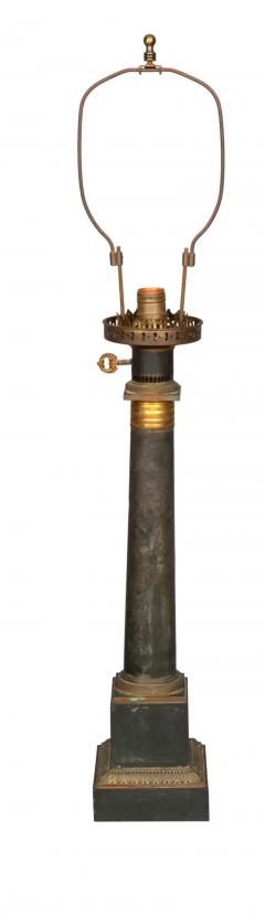 Pair of French Tole Columnar Table Lamps - 4131127