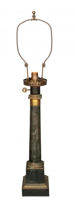 Pair of French Tole Columnar Table Lamps - 4131205