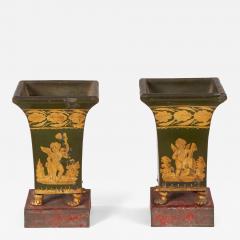 Pair of French Tole Planters - 4575835