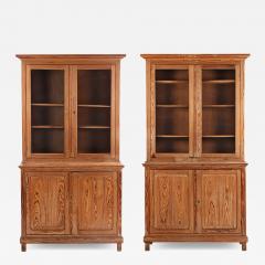 Pair of French Two Part Pitch Pine Cabinets C 1880 - 4527614