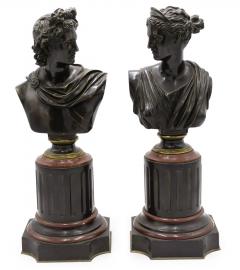 Pair of French Victorian Apollo and Diana Busts - 4642162