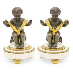 Pair of French Victorian Bronze Cupids - 4692513