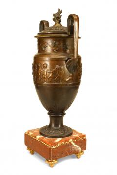 Pair of French Victorian Bronze Patinated Urns - 4198803