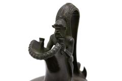 Pair of French Victorian Bronze Satyr Pitchers - 4201505