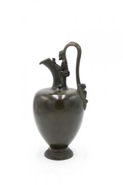 Pair of French Victorian Bronze Satyr Pitchers - 4201506