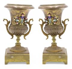 Pair of French Victorian Bronze Urns - 4716952