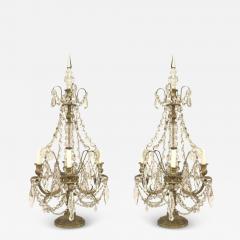 Pair of French Victorian Bronze and Crystal Candelabras - 4263164