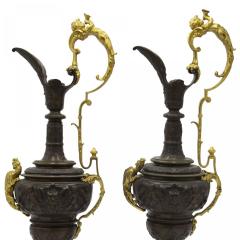 Pair of French Victorian Bronze and Gilt Ewers - 4201502