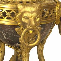 Pair of French Victorian Bronze and Marble Compotes - 4200910