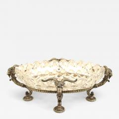 Pair of French Victorian Compotes with Silver Plated Rams Heads - 4250391