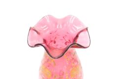 Pair of French Victorian Cranberry Glass Vases - 4668525