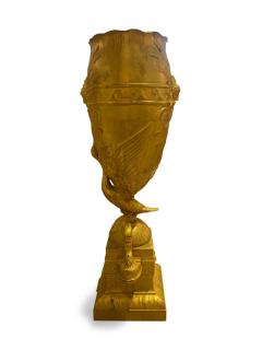 Pair of French Victorian Fugere Gilt Bronze Vases - 4201223