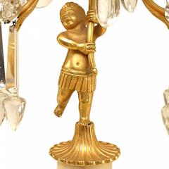 Pair of French Victorian Gilt Bronze and Crystal Candelabras - 4200035