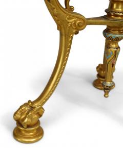 Pair of French Victorian Gilt Bronze and Onyx Footed Vases - 4200389
