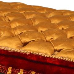 Pair of French Victorian Gold and Red Foot Stools - 4659205