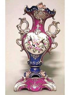 Pair of French Victorian Jacob Petit Style Porcelain Vases - 4635371