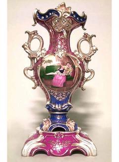Pair of French Victorian Jacob Petit Style Porcelain Vases - 4635373