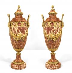Pair of French Victorian Marble Urns - 4322367
