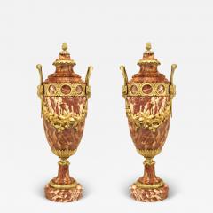 Pair of French Victorian Marble Urns - 4325898