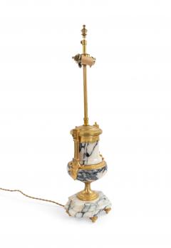 Pair of French Victorian Marble and Bronze Urn Table Lamps - 1381528