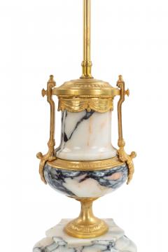 Pair of French Victorian Marble and Bronze Urn Table Lamps - 1381532