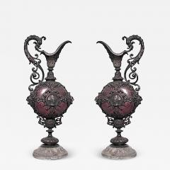 Pair of French Victorian Metal Ewers - 4709420