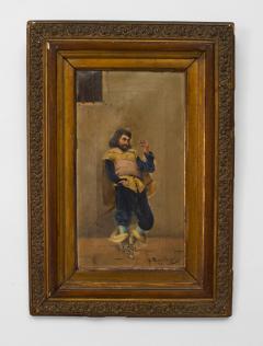 Pair of French Victorian Oil Standing Cavaliers - 4516292