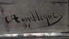 Pair of French Victorian Oil Standing Cavaliers - 4516300