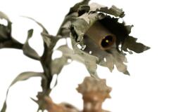Pair of French Victorian Patinated Brass Cupid Wall Sconces - 4629231