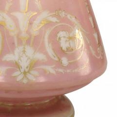 Pair of French Victorian Pink Opaline Glass Vases - 4201172