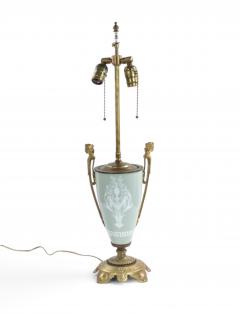 Pair of French Victorian Porcelain Urn Table Lamps - 1381558