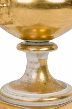 Pair of French Victorian Sevre Compagna Gilt and Painted Porcelain Urns - 4657624