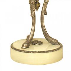 Pair of French Victorian Style Bronze and Glass Candelabras - 4198468