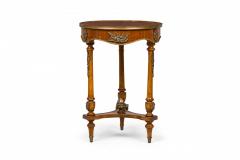 Pair of French Victorian Style Wooden Circular End Side Tables - 4170051