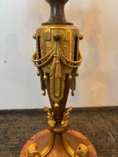 Pair of French Victorian brown and gilt bronze 6 arm candelabra - 4639547