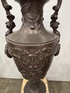 Pair of French Victorian metal urns - 4322784