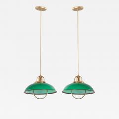 Pair of French Vintage Art Deco Pull Down Lights - 1043848