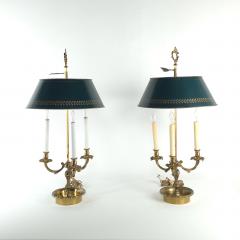 Pair of French Vintage Neoclassical Bouillotte Lamps circa 1920 - 4114258