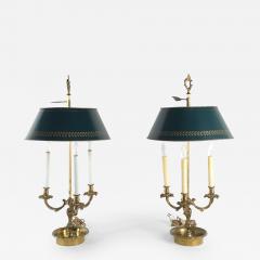 Pair of French Vintage Neoclassical Bouillotte Lamps circa 1920 - 4115051
