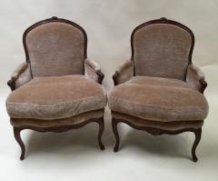 Pair of French Walnut Bergere Chairs - 609812