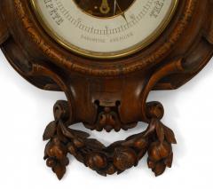 Pair of French Walnut Clocks Barometers - 4321422