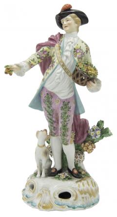 Pair of French XVI Porcelain Couple with Animals - 4198135